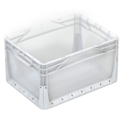 Eurobox - rendszer tömörfalú doboz 60 cm x 40 cm x 32 cm átlátszó