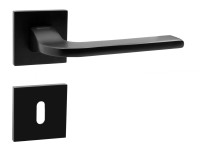 Maestro Ibiza matt szögletesrozettás cilinderes beltéri ajtó kilincs fekete