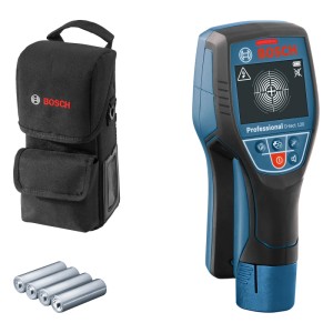 Bosch Professional D-tect 120 detektor táskával és elemekkel fém- és kábelkereséshez.