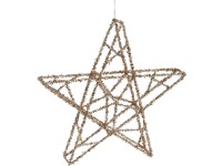 Csillag 20 aranyszínű LED-del időzítő funkcióval