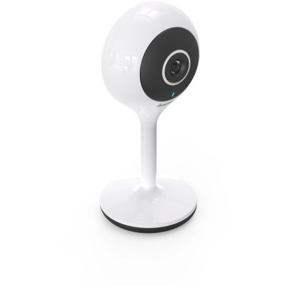 Fehér Hama Smart WiFi 1080p WLAN kamera beltéri megfigyeléshez.