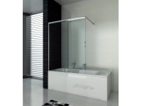 Kádfal tolóajtóval 118-120 cm króm