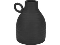 Fajansz váza Ancient Secrets 13,2 cm x 12,7 cm x 16,5 cm fekete