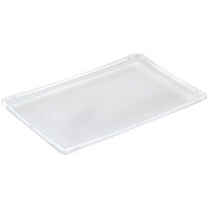Átlátszó Eurobox-System Box tömör falú, 60x40x12 cm, tároláshoz.