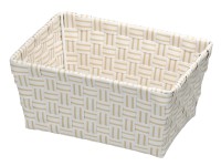 Wenko Salsa tárolókosár, fehér-bézs, négyszögletes Wenko Salsa tárolókosár, fehér-bézs, négyszögletes