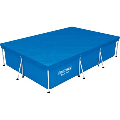 Bestway PE takaróponyva 304 cm x 205 cm szögletes kék