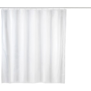 Fehér Allstar Zen PEVA zuhanyfüggöny, 120x200 cm, fém karikákkal.