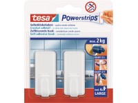 tesa Powerstrips nyom nélkül eltávolítható nagy akasztó fehér 2 db 4 ragasztó tesa Powerstrips nyom nélkül eltávolítható nagy akasztó fehér 2 db 4 ragasztó