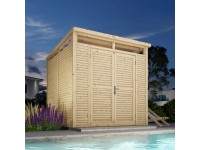Bertilo Woodline Pent kerti ház 234 cm x 226 cm natúr FSC Bertilo Woodline Pent kerti ház 234 cm x 226 cm natúr FSC