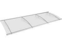 Félnyereg előtető L rozsdamentes acél/szatinált fehér 17 cm x 270 cm x 95 cm Félnyereg előtető L rozsdamentes acél/szatinált fehér 17 cm x 270 cm x 95 cm