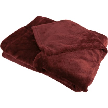 Plüss takaró bordó színben 140 cm x 180 cm