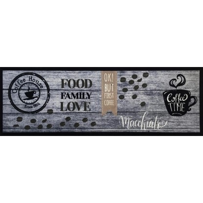 Konyhai futószőnyeg Macchiato szürke csúszásmentes 50 cm x 150 cm