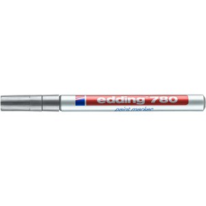 Edding 780 festéktoll, ezüst filctoll vékony vonalakhoz.