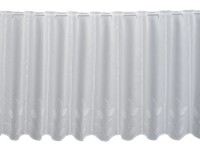 Vitrázsfüggöny V3051 60 cm magas fehér levélmintás méteráru