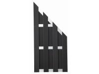 GroJa kész kerítés ferdén levágott antracit 84,3 cm x 180 cm / 90 cm