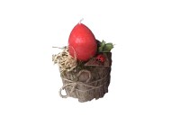 Dekor fatörzs tojásgyertyával