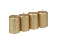 Steinhart tömbgyertya rusztikus - fényes 5,8 cm átmérő x 8 cm 4 db arany