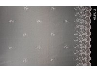 Fényáteresztő jacquard függöny fehér 270 cm magas méteráru