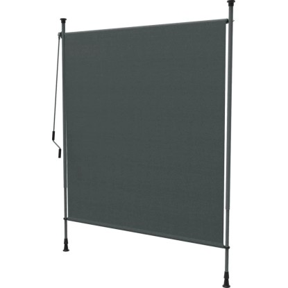 Függőleges napellenző 150 cm x 300 cm Anthrazit kapcsos rögzítéssel