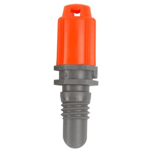Gardena csíkfúvóka Micro-Drip-rendszerekhez keskeny zónák öntözéséhez, narancs/szürke.