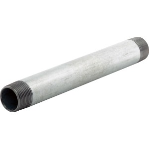 Horganyzott temperöntvény menetes cső, 26,4 mm (Rp 3/4) x 200 mm.