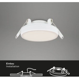 Briloner LED süllyesztett lámpa Plat 3 részes készlet, fehér süllyesztett spotlámpák semleges fehér fénnyel.