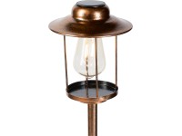 Földbe szúrható napelemes LED-es lámpás vintage tölcsérformájú