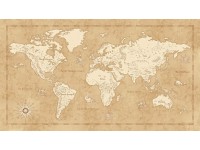 Komar vlies fotótapéta Vintage World Map 500 cm x 280 cm Komar vlies fotótapéta Vintage World Map 500 cm x 280 cm