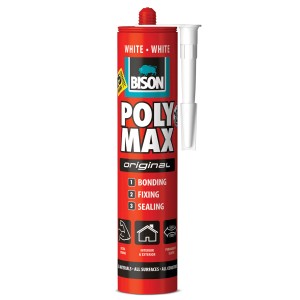 Piros Bison Poly Max Original patron, szilikon és akril ragasztó.