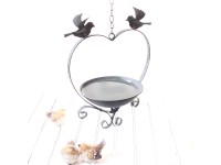 Madárfürdő függő szív fém 59 cm Madárfürdő függő szív fém 59 cm