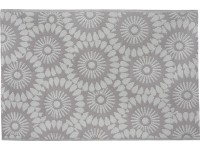 Kültéri szőnyeg polipropilén 180 x 120 cm tóp színű-szürke virágok