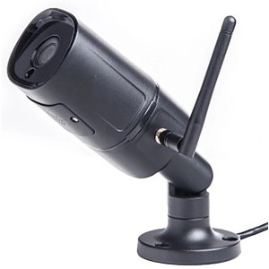 Fekete Summer Fun Smart Garden Cam kültéri WiFi kamera antennával és talppal.