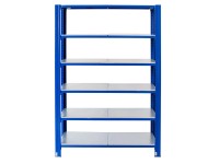AR Shelving T profilos polcállvány kék és horganyzott 200x120x40 cm 6 polc 180kg AR Shelving T profilos polcállvány kék és horganyzott 200x120x40 cm 6 polc 180kg