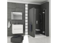 Egyedi méretű zuhanyajtó SMSD2 -85 190 jobbos króm+átlátszó üveg