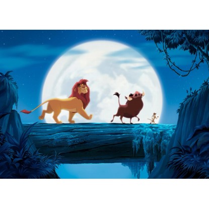 Komar nemszőtt fotótapéta Disney The Lion King Full Moon Walk kék