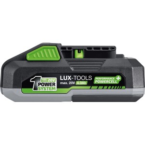 LUX-TOOLS Akkumulátor AK-20/4.0, 20 V, 4 Ah, 1 PowerSystem eszközökhöz. Akkumulátor elektromos szerszámokhoz.