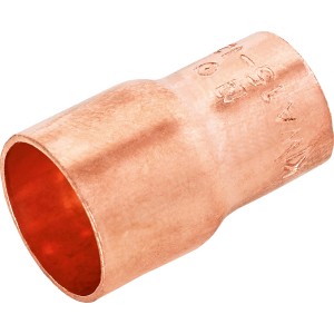 Réz szűkítő forrasztó idom, 15 mm x 12 mm, rézcsövekhez, ivóvíz szerelvény.