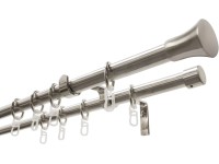 Gardinia karnisgarnitúra kúp rozsdamentes acél hatású 120-210 cm