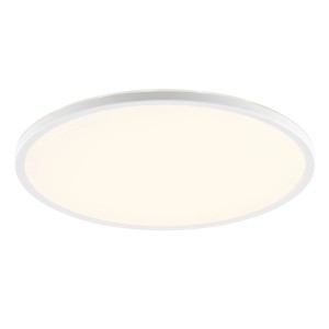 Fehér, kerek Avola LED mennyezeti lámpa, Ø 42 cm, nappalikba és irodákba.