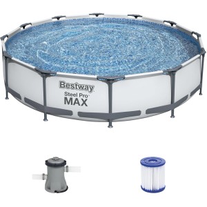Bestway Steel Pro Max Frame medencés szett, Ø 366 cm, szivattyúval és szűrőbetéttel.