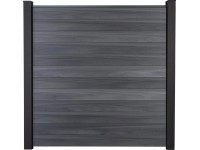 GroJa ledugható kerítés Solid négyzet alakú 180 cm x 180 cm x 1,9 cm kőszürke