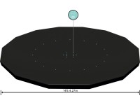 Bestway Flowclear medencetakaró PVC fekete 427 cm átmérő