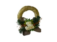 Díszített szalmakoszorú