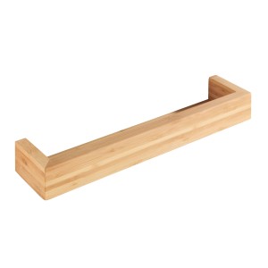Bambusa fali polc, 40 cm, világos bambuszból, fürdőszobába és nappaliba.