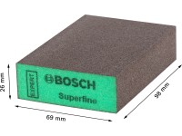 Bosch Standard Expert csiszolószivacs S471 szuperfinom 69 mm x 97 mm x 26 mm