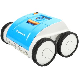 Steinbach Poolrunner Battery Pro medence robot kék és fehér színben, négy kerékkel.