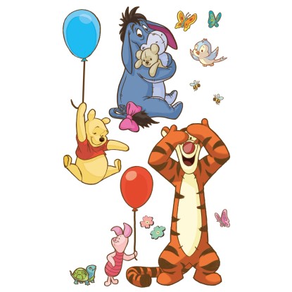 Komar öntapadó nemszőtt fotótapéta Winnie and Friends XXL 127 cm x 200 cm