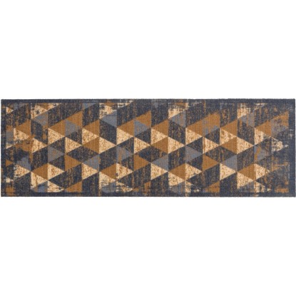 Astra Miabella Design lábtörlő háromszögmintás szürke-barna kb. 50 cm x 150 cm