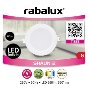 Fehér LED-es beépíthető lámpa. Kerek mennyezeti lámpa beltéri használatra.