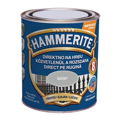 Hammerite fémfesték közvetlenül a rozsdára fényes ezüst 0,75 l